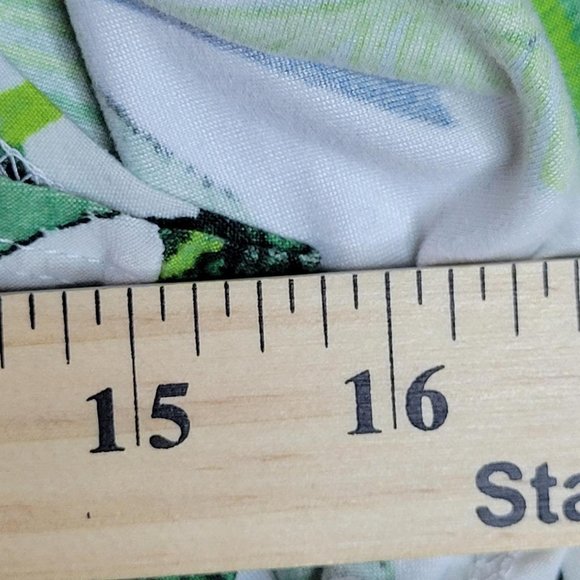 Orange Tree White Green Leaf Off the Shoulder Body Suit Women Size L - Picture 8 of 11